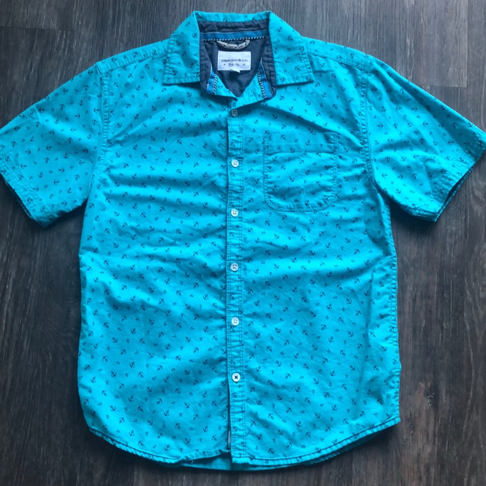 Paperdenim & Cloth Anchor Button Up Shirt sz 10/12
